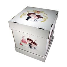 CENTROBAL Dortová krabice se svatebním motivem 37x37x45 cm