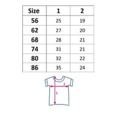 NEW BABY Kojenecké bavlněné tričko s krátkým rukávem Go!go!go! - 62 (3-6m)