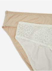 Dorina Sada dvou kalhotek v tělové a bílé barvě DORINA XS