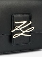 Karl Lagerfeld Černá dámská kožená kabelka KARL LAGERFELD Autograph UNI