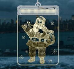Malatec 17224 Závěsná vánoční 3D LED dekorace svítící Santa Claus