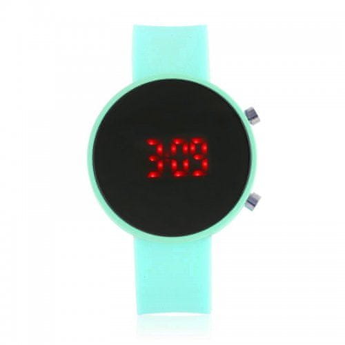 JG Kurren Z1778 Dámské silikonové LED hodinky zelené