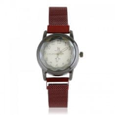 JG Kurren Z3107 Dámské magnetické hodinky červené