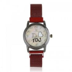 JG Kurren Z3094 Dámské magnetické hodinky červené