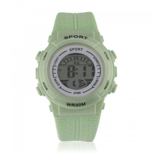 JG Kurren Z3066 Dámské silikonové sportovní hodinky zelené
