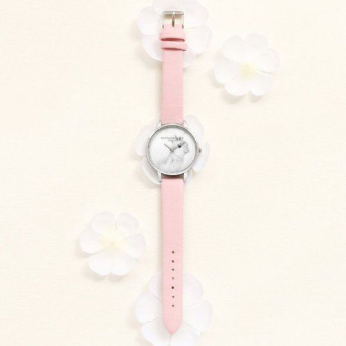 eCa Z513R Dámské hodinky s koženým páskem růžové