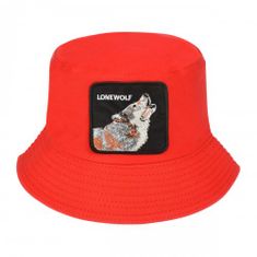 Versoli Univerzální oboustranný klobouk Vlk červený