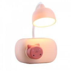 eCa LAMW03 Dětská lampa s vypínačem ve tvaru zvířátka růžová