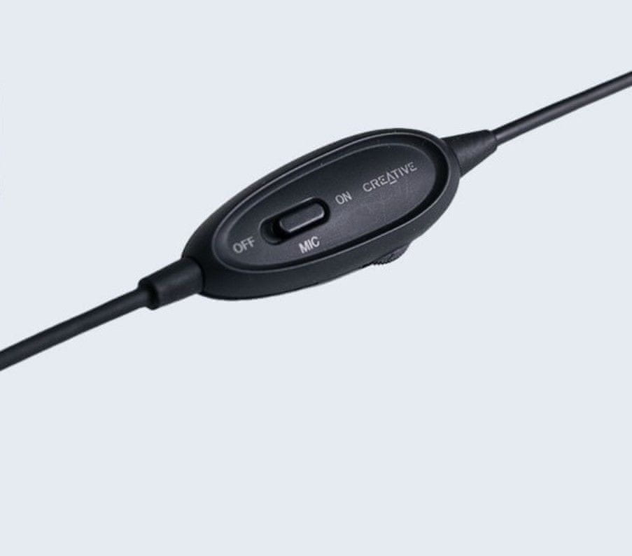  moderní gamerská sluchátka creative sound blaster v2 skvělý zvuk výkonné měniče kabel pro připojení pohodlná na uších lehounká