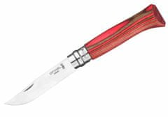 Opinel Laminovaný červený přírodní nůž Inox 08