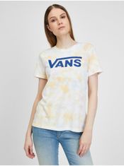 Vans Žluto-krémové dámské vzorované tričko VANS XS