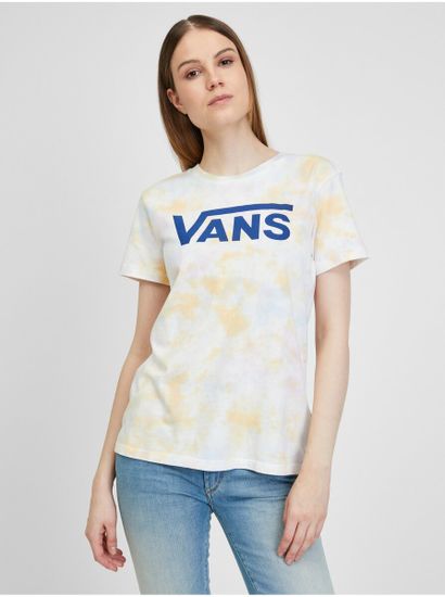 Vans Žluto-krémové dámské vzorované tričko VANS