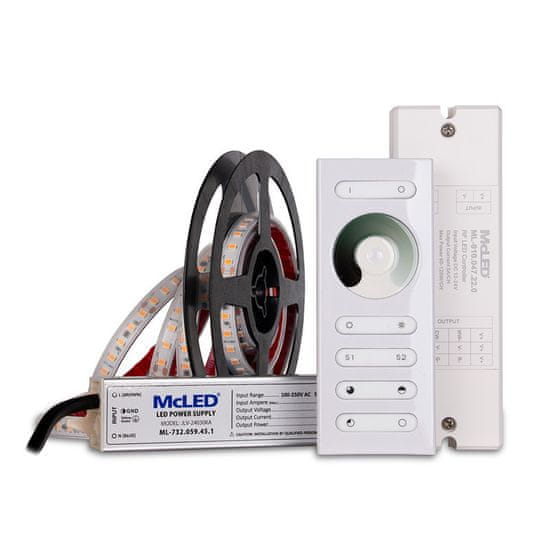 McLED sestava LED pásek do sauny WW 2m + kabel + trafo + stmívání