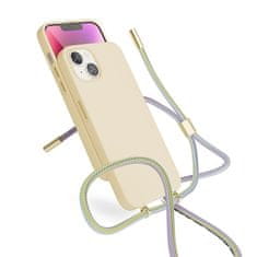 EPICO Kryt na mobil Silicone Necklace na Apple iPhone 14 Plus - růžový