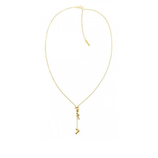 Calvin Klein Půvabný pozlacený náhrdelník s krystaly 35000232