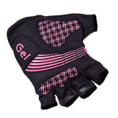 W-TEC Cyklo rukavice Karolea Barva černo-fialovo-růžová, Velikost XL