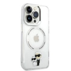 Karl Lagerfeld KLHMP14XHNKCIT hard silikonové pouzdro iPhone 14 PRO MAX 6.7" transparent Iconic Karl&Choupette Magsafe