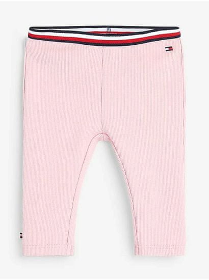 Tommy Hilfiger Růžové holčičí žebrované tepláky Tommy Hilfiger