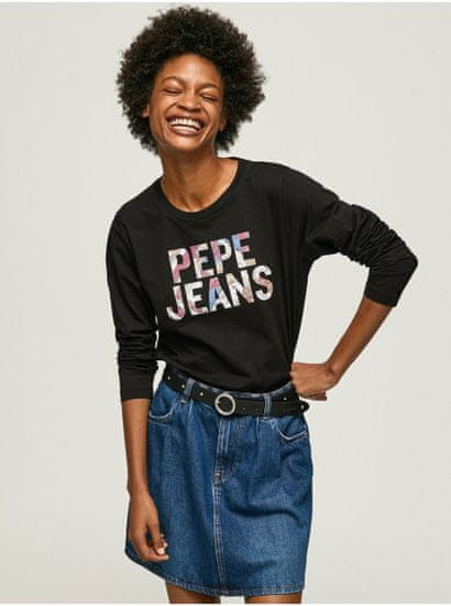 Pepe Jeans Černé dámské tričko Pepe Jeans Luna