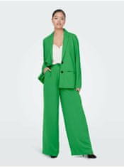 Jacqueline de Yong Zelené dámské široké kalhoty JDY Vincent S/32