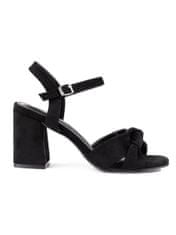 Vinceza Trendy černé dámské sandály na širokém podpatku, černé, 36