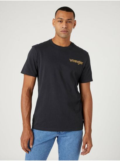 Wrangler Černé pánské tričko Wrangler