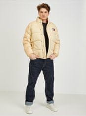 Tommy Jeans Béžová pánská prošívaná zimní bunda Tommy Jeans XL
