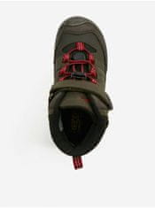 KEEN Khaki holčičí outdoorové kožené kotníkové boty Keen Redwood Mid 30