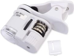 INTEREST Mikroskop 60x pro mobilní telefony s LED a UV přísvitem.
