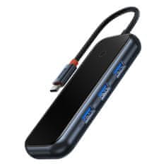 shumee AcmeJoy HUB 4-portový USB-C 3xUSB 3.0 tmavě šedý