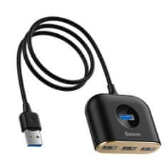 Greatstore Adaptér HUB 4v1 USB adaptér USB3.0 TO USB3.0*1+USB2.0*3 1m černý
