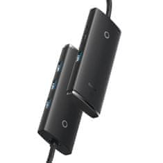 Greatstore Adaptér řady Lite HUB USB-C 4x USB 3.0 25cm černý