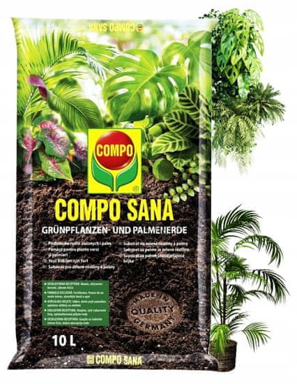 COMPO Zemní substrát pro zelené rostliny a palmy 10 l