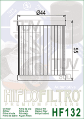 Hiflofiltro Olejový filtr HF132