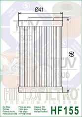 Hiflofiltro Olejový filtr HF155