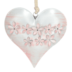 1patro Závěsné kovové srdce s květinami 195345-2