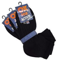 OXSOX Active pánské letní sportovní antibakteriální ponožky 5200323 3-pack, černá, 39-42