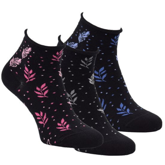 Zdravé Ponožky dámské kotníkové ruličkové vzorované ponožky 6301223 3-pack