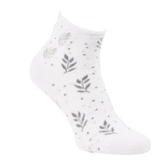 Zdravé Ponožky dámské kotníkové ruličkové vzorované ponožky 6301223 3-pack, bílá, 35-38