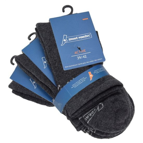 Zdravé Ponožky zdravotní zkrácené bavlněné ponožky froté chodidlo 92002 3-pack