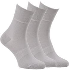 Zdravé Ponožky jemné jednobarevné zdravotní bavlněné ponožky 92003 3-pack, světle šedá, 39-42