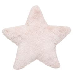 Atmosphera Dětský polštář falešná kožešina hvězda růžový 39 x 39 cm