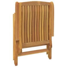 Vidaxl Polohovací zahradní židle 6 ks masivní teakové dřevo