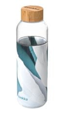 QUOKKA Kulatá skleněná láhev se silikonovým obalem Iceberg 660 ml