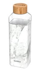 QUOKKA Čtvercová skleněná láhev se silikonovým obalem 700ml