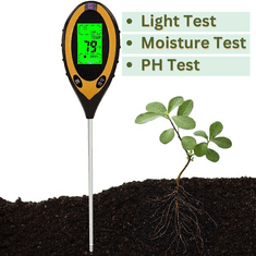 Sofistar Tester půdy 4 v 1 (metr osvětlení, hodnota PH, vlhkost a teplota půdy)