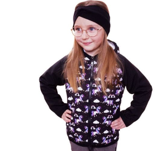 ROCKINO Softshellová dětská bunda vel. 92,98,104 vzor 8870 - jednorožci