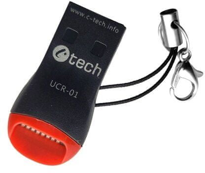 C-Tech čtečka karet, USB-A 2.0, micro SD