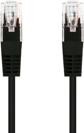 C-Tech kabel UTP, Cat5e, 1m, černá