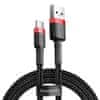 BASEUS Datový kabel Cafule USB-C 2m 2A červeno-černý (CATKLF-C91)